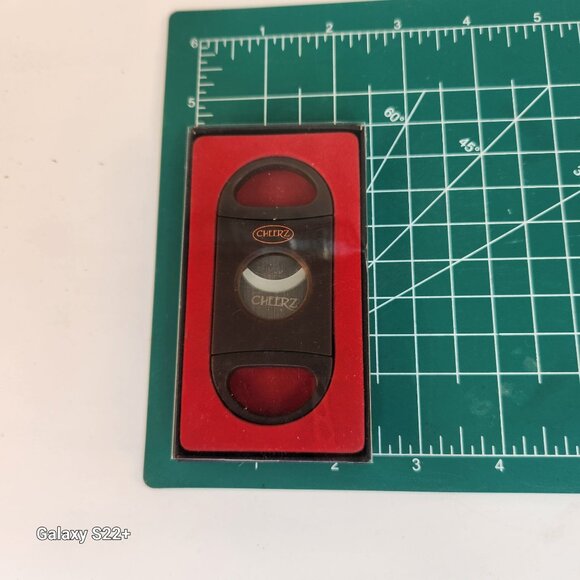 Cheerz Stainless Steel Cigar Cutter Double Blade Guillotine With Gift Box Compac - Picture 3 of 6